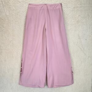 Azucar Wide Leg Pants Women Size S/P Pink Pockets Palazzo Summer Bohemian Hippie